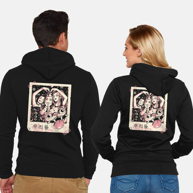 Forever Weird-Unisex-Zip-Up-Sweatshirt-Arigatees