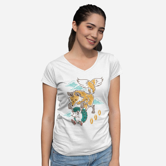 Animal Co-Op-Womens-V-Neck-Tee-Henrique Torres