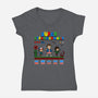 Super Stranger World-Womens-V-Neck-Tee-NMdesign