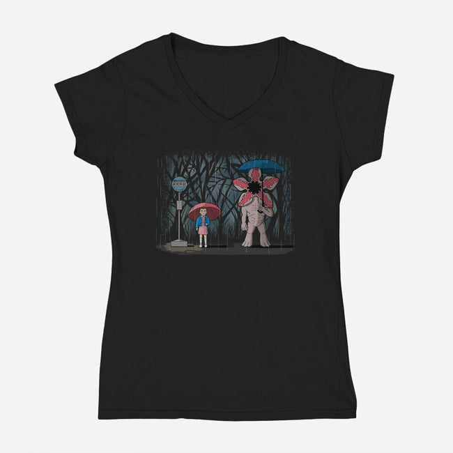 My Stranger Neighbor-Womens-V-Neck-Tee-NMdesign