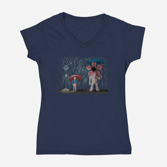My Stranger Neighbor-Womens-V-Neck-Tee-NMdesign