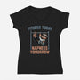 Fitness Today Napness Tomorrow-Womens-V-Neck-Tee-glitchygorilla
