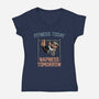 Fitness Today Napness Tomorrow-Womens-V-Neck-Tee-glitchygorilla