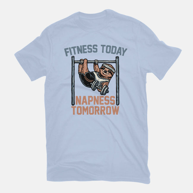 Fitness Today Napness Tomorrow-Womens-Fitted-Tee-glitchygorilla