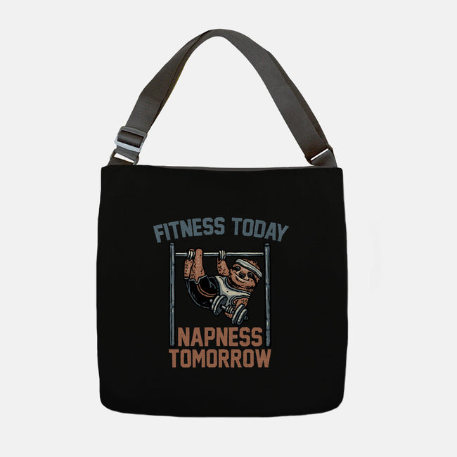 Fitness Today Napness Tomorrow-None-Adjustable Tote-Bag-glitchygorilla