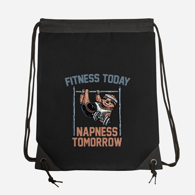Fitness Today Napness Tomorrow-None-Drawstring-Bag-glitchygorilla