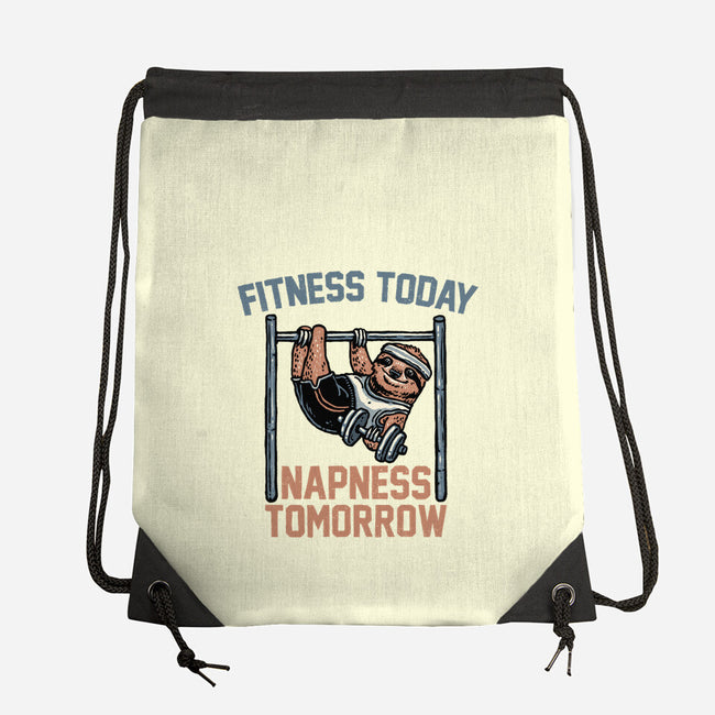 Fitness Today Napness Tomorrow-None-Drawstring-Bag-glitchygorilla