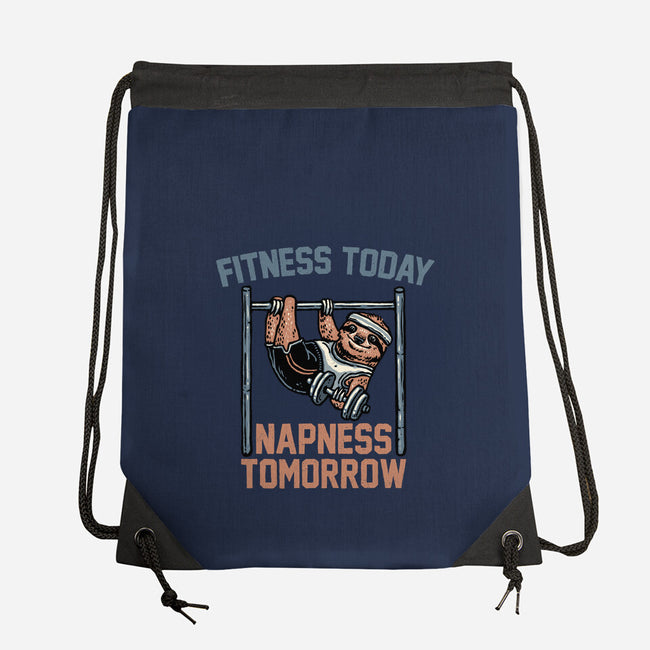 Fitness Today Napness Tomorrow-None-Drawstring-Bag-glitchygorilla