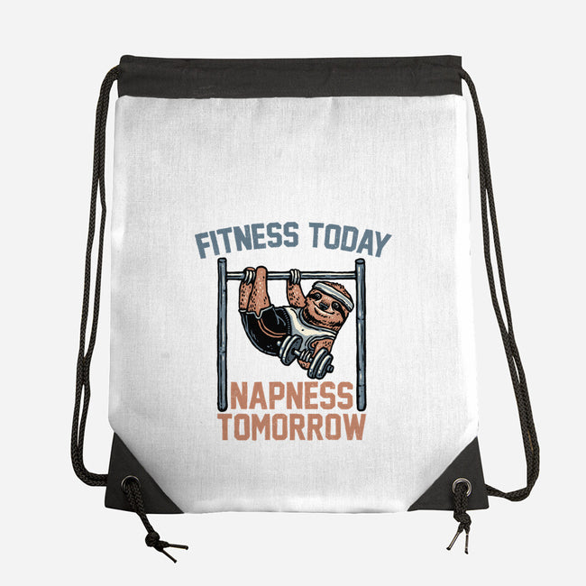 Fitness Today Napness Tomorrow-None-Drawstring-Bag-glitchygorilla