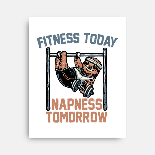 Fitness Today Napness Tomorrow-None-Stretched-Canvas-glitchygorilla
