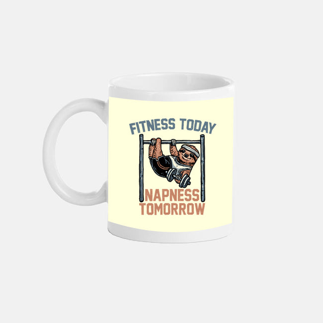 Fitness Today Napness Tomorrow-None-Mug-Drinkware-glitchygorilla