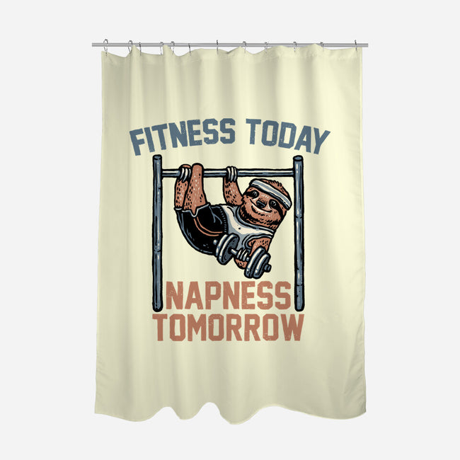 Fitness Today Napness Tomorrow-None-Polyester-Shower Curtain-glitchygorilla