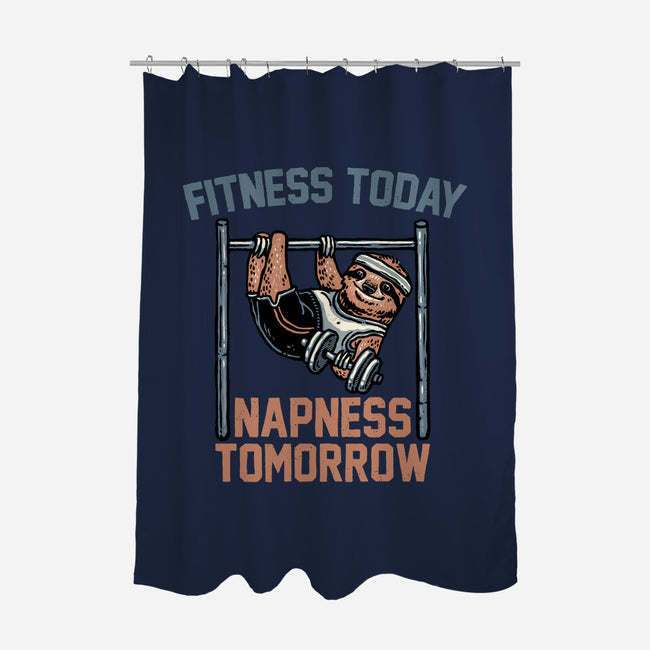 Fitness Today Napness Tomorrow-None-Polyester-Shower Curtain-glitchygorilla