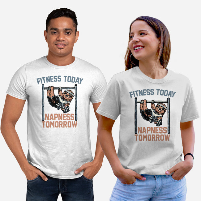Fitness Today Napness Tomorrow-Unisex-Basic-Tee-glitchygorilla