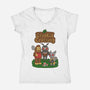 Cryptid Crossing-Womens-V-Neck-Tee-Loobs