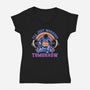 Workout Tomorrow-Womens-V-Neck-Tee-glitchygorilla