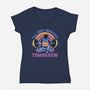 Workout Tomorrow-Womens-V-Neck-Tee-glitchygorilla