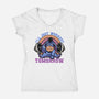 Workout Tomorrow-Womens-V-Neck-Tee-glitchygorilla