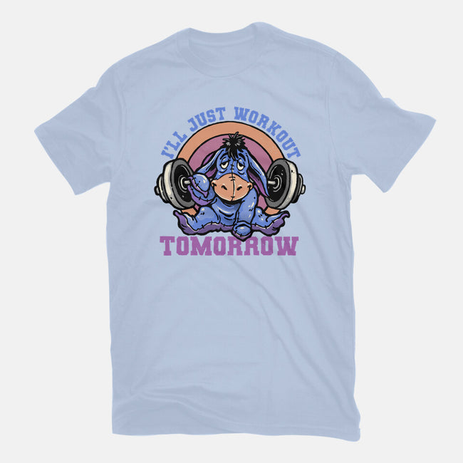 Workout Tomorrow-Womens-Fitted-Tee-glitchygorilla