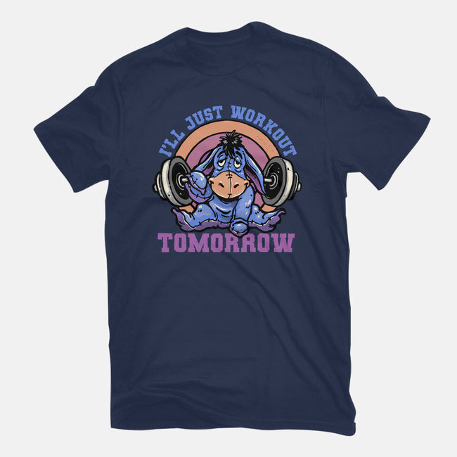 Workout Tomorrow-Womens-Fitted-Tee-glitchygorilla