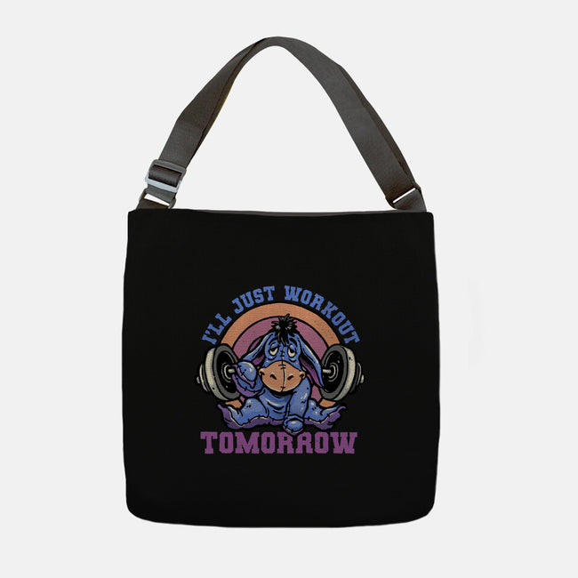 Workout Tomorrow-None-Adjustable Tote-Bag-glitchygorilla