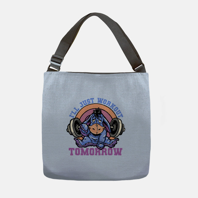 Workout Tomorrow-None-Adjustable Tote-Bag-glitchygorilla