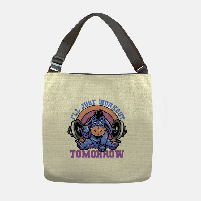 Workout Tomorrow-None-Adjustable Tote-Bag-glitchygorilla
