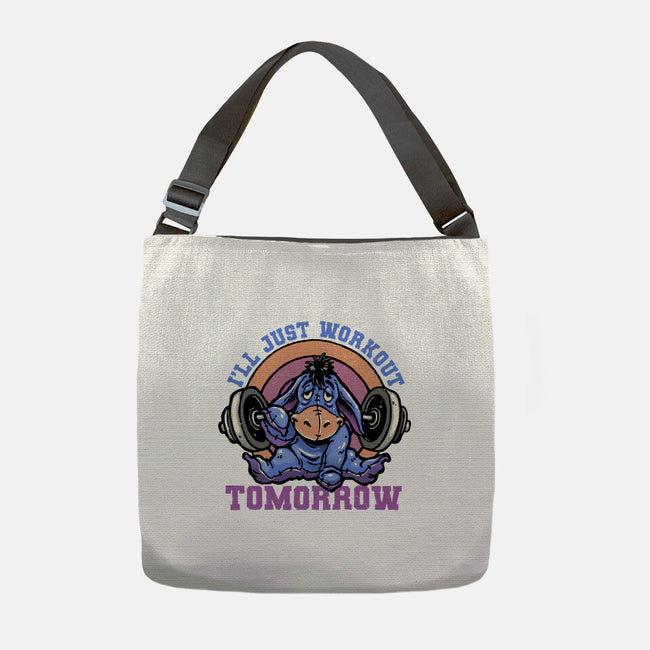 Workout Tomorrow-None-Adjustable Tote-Bag-glitchygorilla