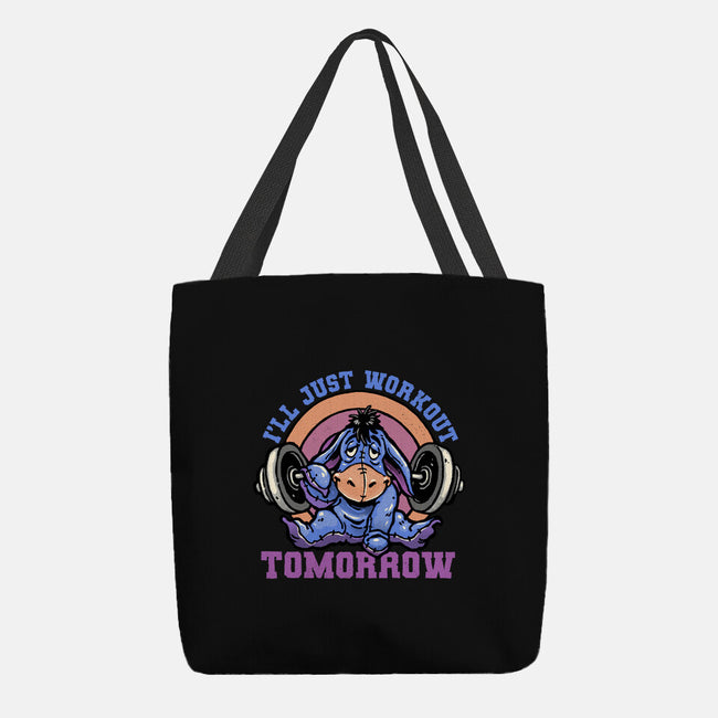 Workout Tomorrow-None-Basic Tote-Bag-glitchygorilla