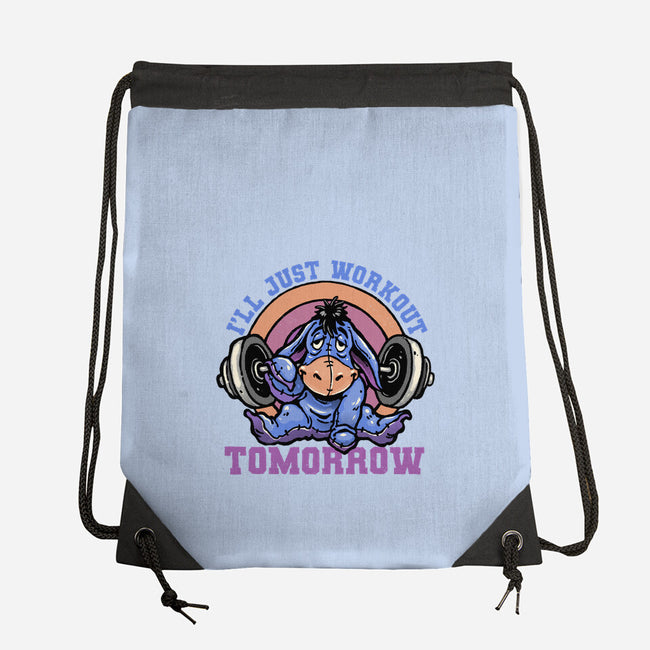 Workout Tomorrow-None-Drawstring-Bag-glitchygorilla