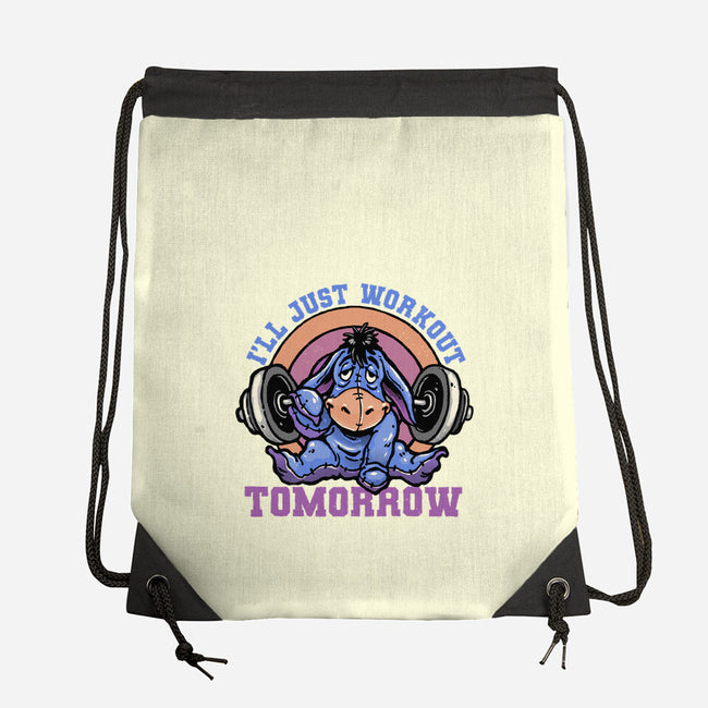 Workout Tomorrow-None-Drawstring-Bag-glitchygorilla