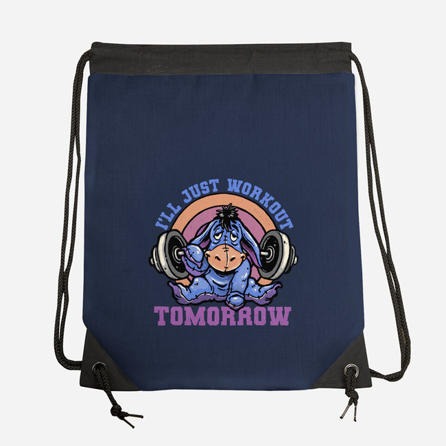 Workout Tomorrow-None-Drawstring-Bag-glitchygorilla