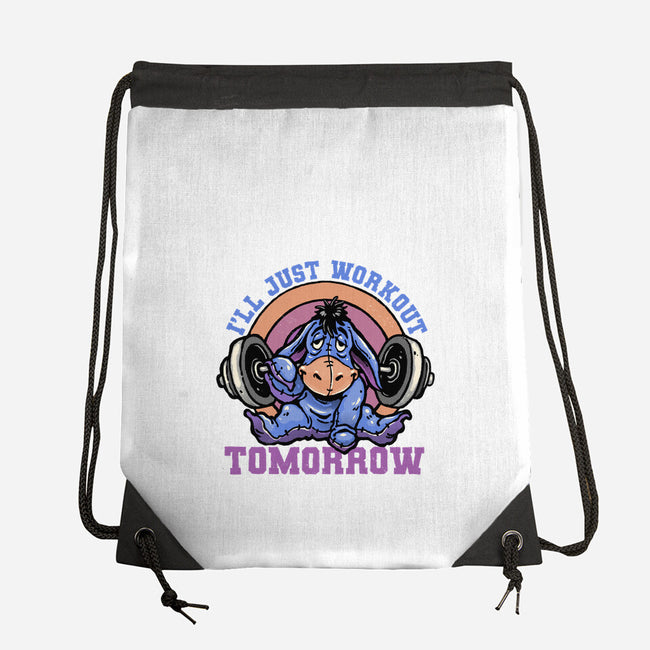 Workout Tomorrow-None-Drawstring-Bag-glitchygorilla