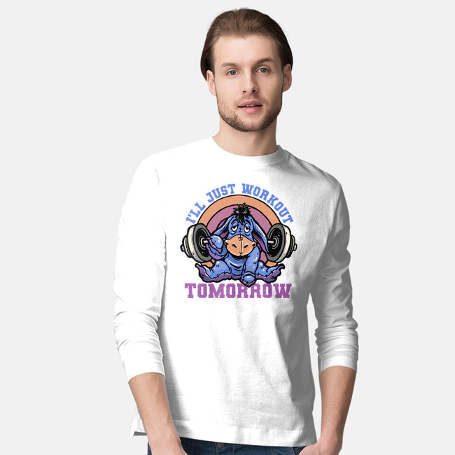 Workout Tomorrow-Mens-Long Sleeved-Tee-glitchygorilla