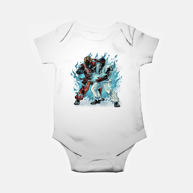 Time For Battle-Baby-Basic-Onesie-glitchygorilla