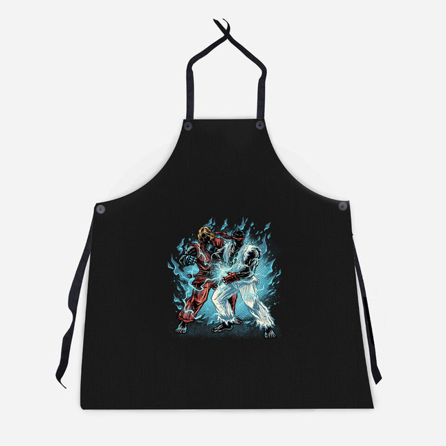Time For Battle-Unisex-Kitchen-Apron-glitchygorilla