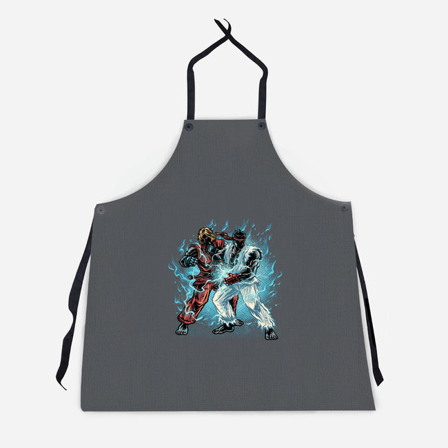 Time For Battle-Unisex-Kitchen-Apron-glitchygorilla