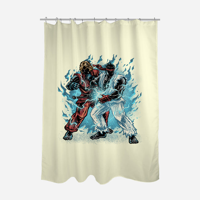 Time For Battle-None-Polyester-Shower Curtain-glitchygorilla