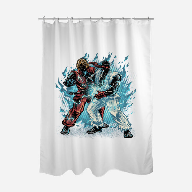 Time For Battle-None-Polyester-Shower Curtain-glitchygorilla