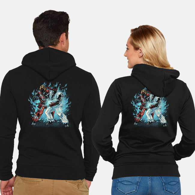 Time For Battle-Unisex-Zip-Up-Sweatshirt-glitchygorilla