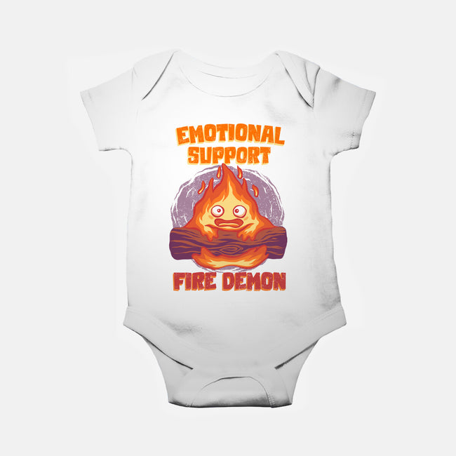 Emotional Support Fire Demon-Baby-Basic-Onesie-rmatix