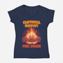 Emotional Support Fire Demon-Womens-V-Neck-Tee-rmatix