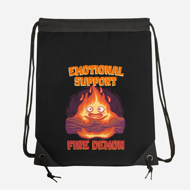 Emotional Support Fire Demon-None-Drawstring-Bag-rmatix
