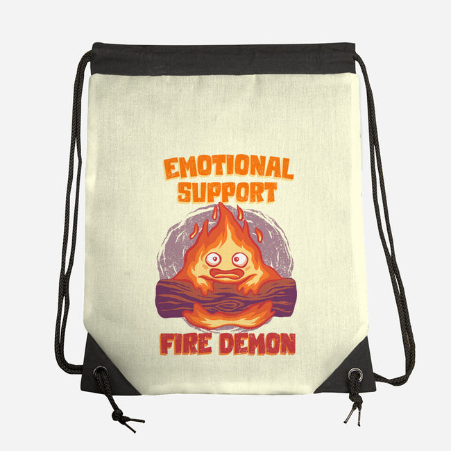 Emotional Support Fire Demon-None-Drawstring-Bag-rmatix