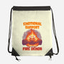 Emotional Support Fire Demon-None-Drawstring-Bag-rmatix