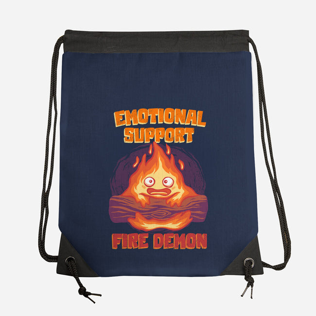 Emotional Support Fire Demon-None-Drawstring-Bag-rmatix
