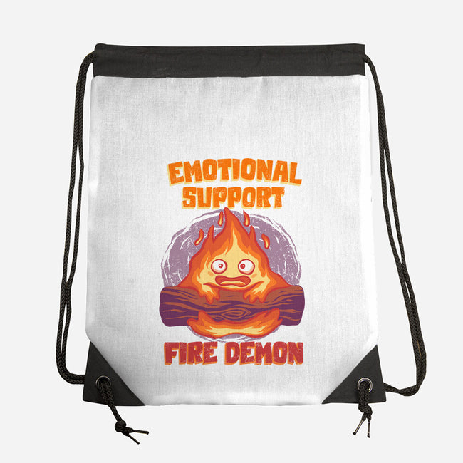 Emotional Support Fire Demon-None-Drawstring-Bag-rmatix