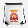 Emotional Support Fire Demon-None-Drawstring-Bag-rmatix