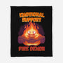 Emotional Support Fire Demon-None-Fleece-Blanket-rmatix