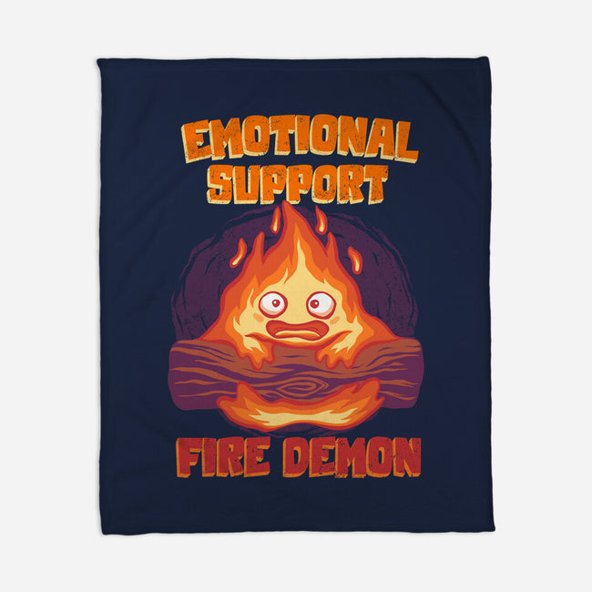 Emotional Support Fire Demon-None-Fleece-Blanket-rmatix